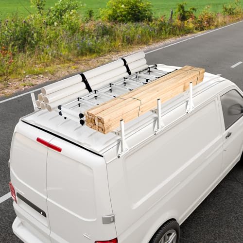 VEVOR Van Roof Ladder Racks, 59" Adjustable Van Racks, 800 lbs Capacity Heavy-Duty Steel Roof Racks for Van, Drilling Rack for Chevrolet Express 1500 2500 3500/ Ford E150 E250 E350/ GMC Savana, 3 Bars by VEVOR - Image 8