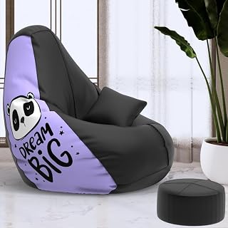Pi Bean Bags with Beans Filled 5XL VibeBoost Premium Bean Bag with Free Cushion and Footrest - Official : Funds & Fun Comb... Price In India