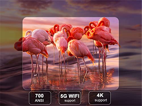 Auto Focus Fhd 1080P/4K Smart Projector 700Ansi & 15000 Lumens, Bt5.0, Android 10 Led Home Movie Projectors, Built-In Google Certified Tv Box Support 8000+ Apps, Compatible With Stick/Iphone/Laptop #TOP4