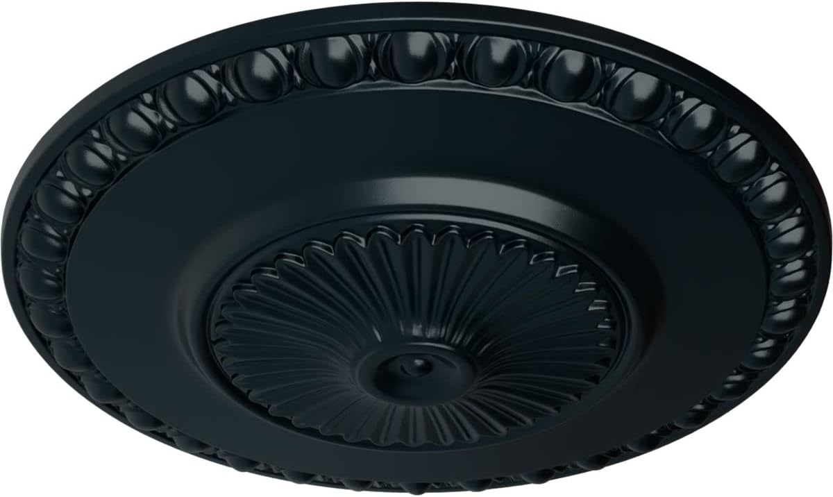 Ekena Millwork 23 1/2"OD x 3 1/4"P Lyon Ceiling Medallion (Fits Canopies up to 3 5/8"), Hand-Painted Night Shade