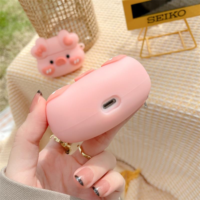 Miniatura 8 de FirstCorn Adorable diseño de funda para Apple AirPods Pro (2 generación) 2022 de dibujos animados linda funda de silicona, funda anticaídas, soporte