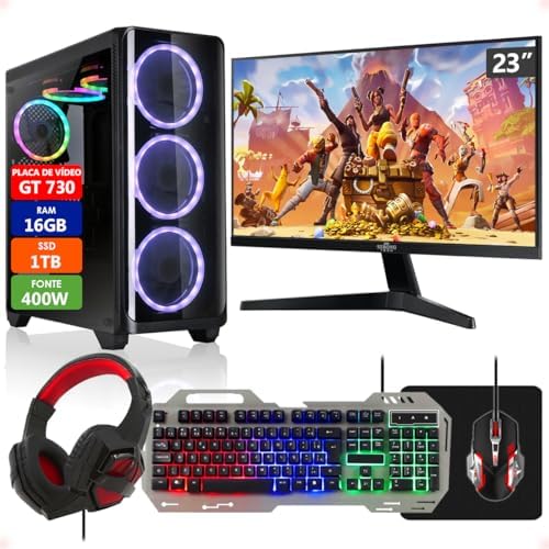 PC Gamer Completo Intel Core i5 16GB SSD 1TB Placa de Vídeo GT 73...