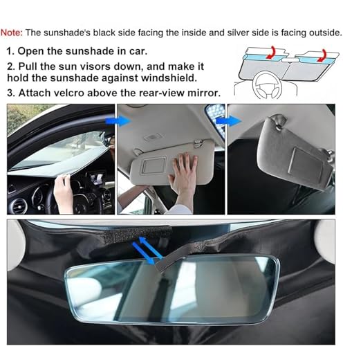 Pare soleil pour A6 A7 A8 Q3 A5 couverture pare brise protection UV auto - 7