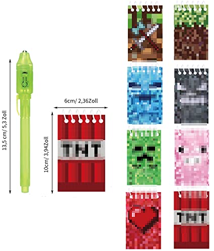 UV-Stift und Notizbuch, 24 Stück Mini Pixel Partytüten, kindergeburtstag gastgeschenke, Adventskalender und kleine… – Bild 4