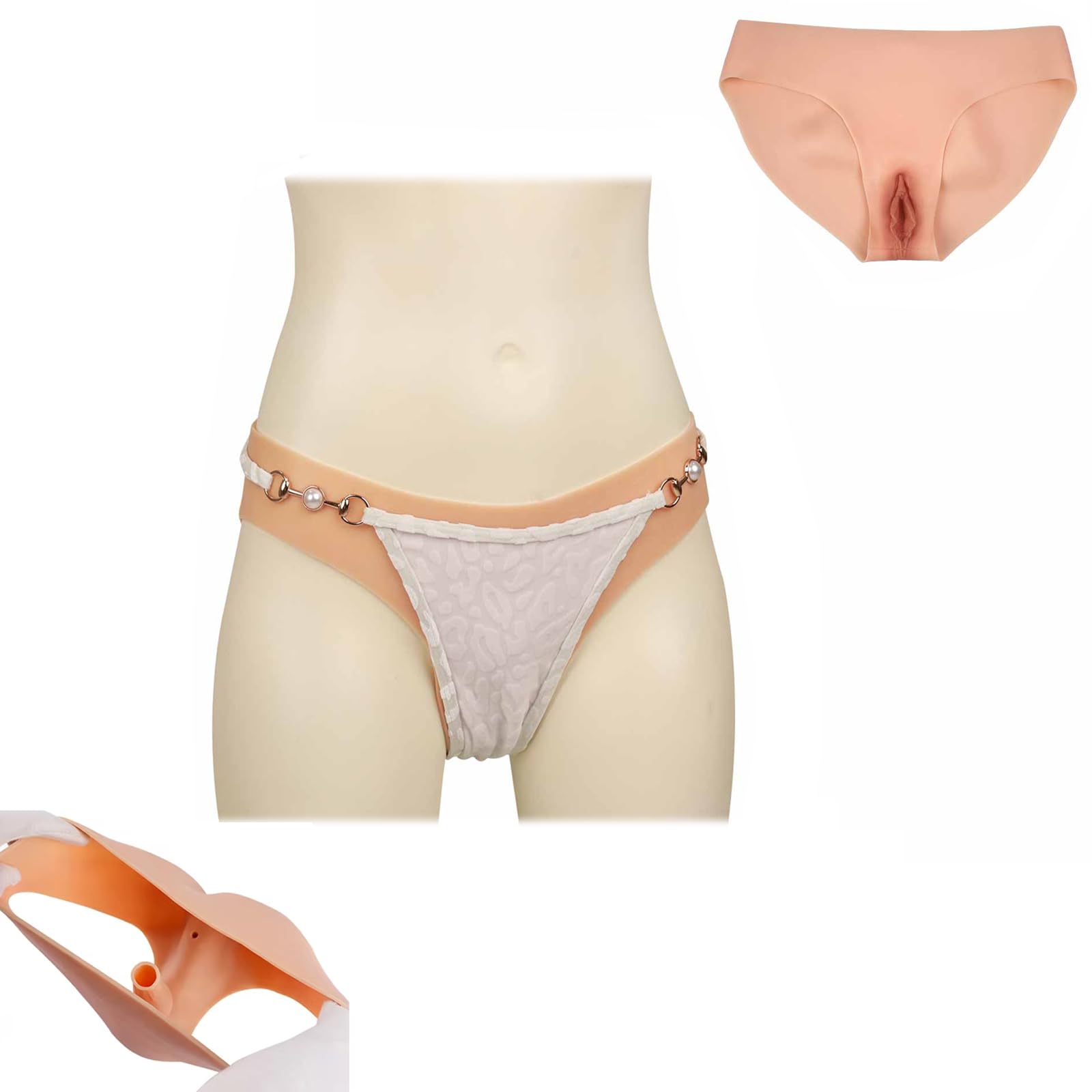 Silikon Gaff-Slips – Fake-Vagina-Panties, Camel Toe verdeckend, Crossdressing-Unterwäsche für Transgender