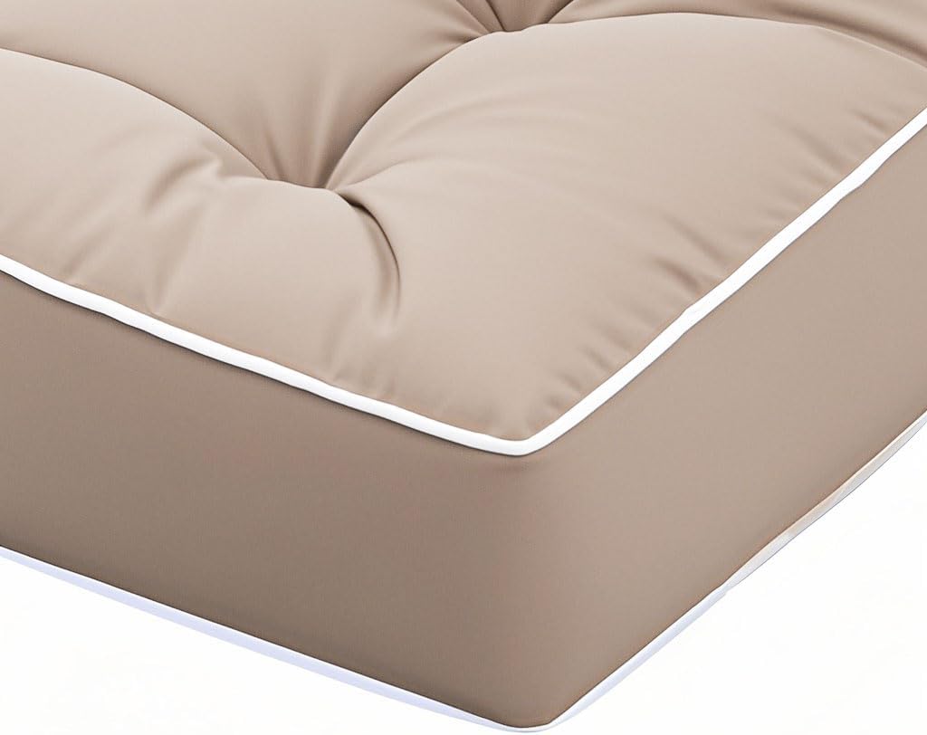 41-inch Outdoor Bench Cushion with Ties, Weather Resistant Thick Tufted Loveseat Seating Pad for Patio Porch Swing & Garden Furniture, 41" x 18" x 4"