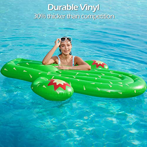 image for Jasonwell Inflatable Cactus Pool Float - Water Fun Floats for Swimming