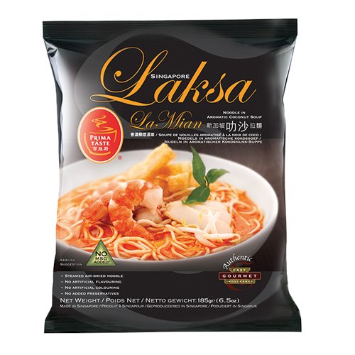 Prima Taste Singapur Laksa La Mian 185g (paquete de 12)