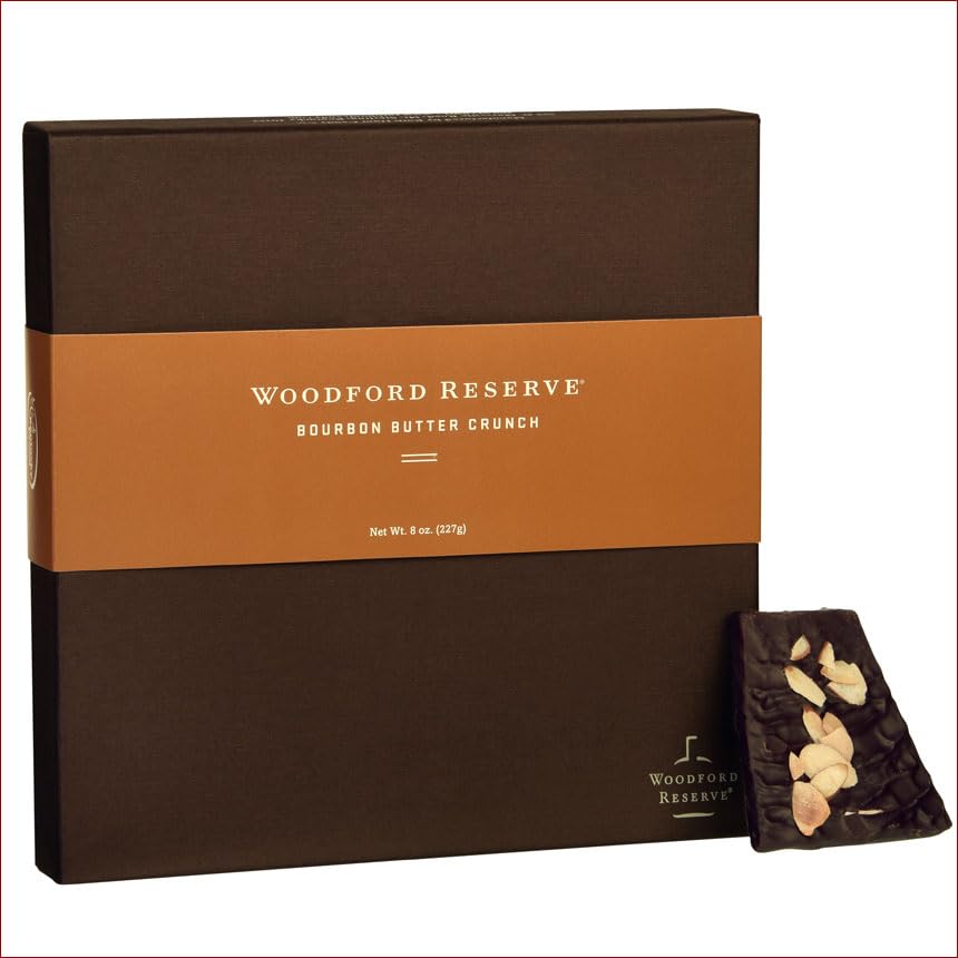 Woodford Reserve Bourbon Butter Crunch, Dark Chocolate Almond Toffee, 8 oz. Box