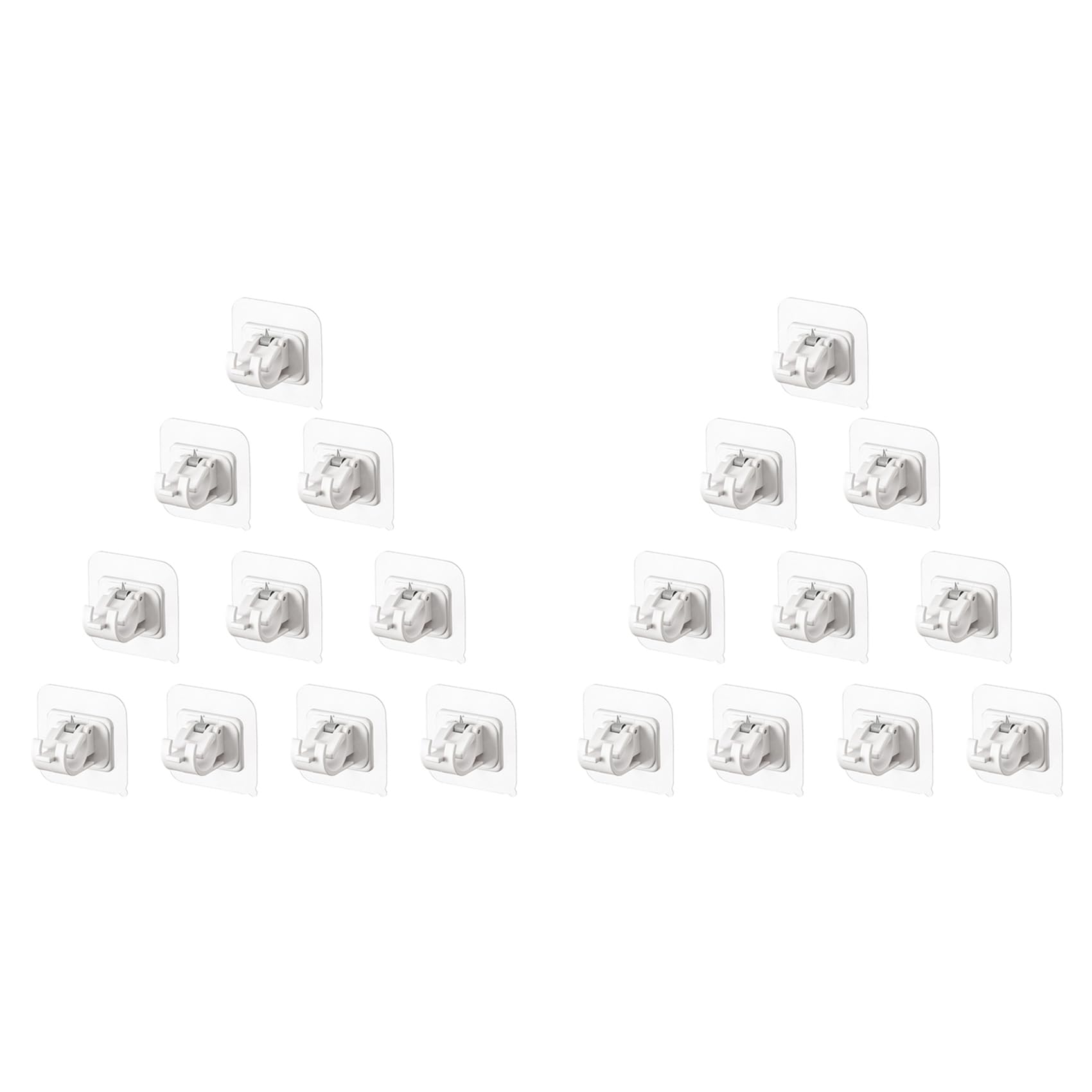 Hndhbfgrt White 20Pcs Hooks For Curtain Rod Without Nails Curtain Rod Brackets No Drilling Self Adhesive Fixed Clip Curtain Bracket