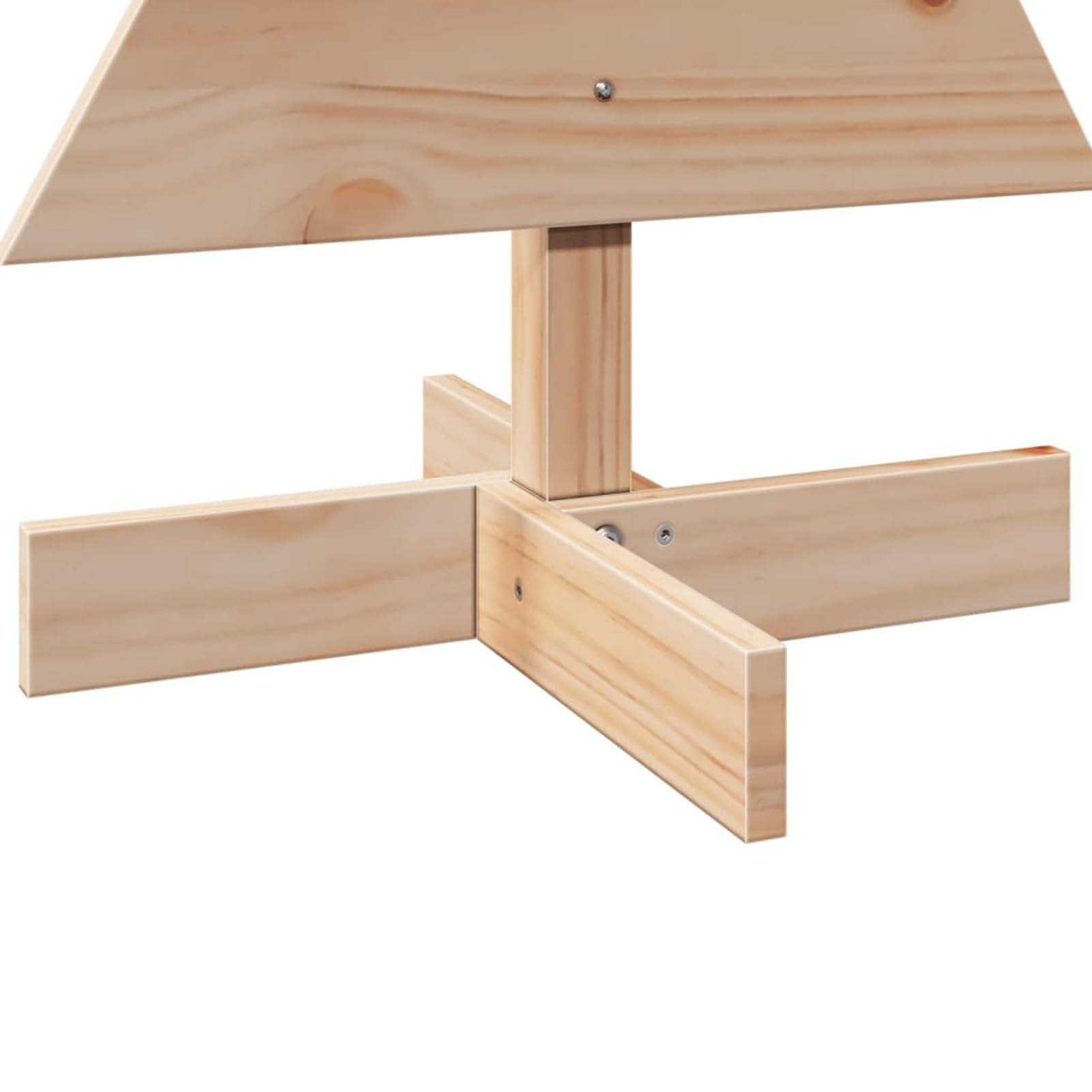Albero di Natale in Legno Massello di Pino, 80cm, Decorazione Natalizia Rustica Fai da Te, Base Larga e Stabile, per Casa e Ufficio
