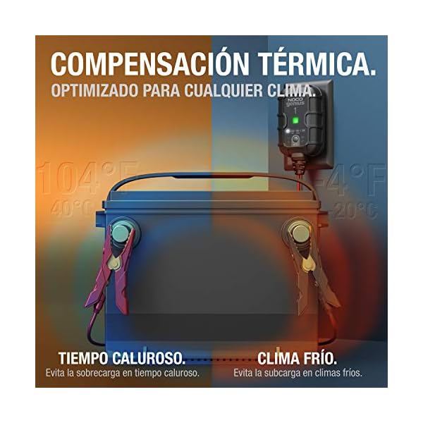 NOCO GENIUS1EU, 1A Cargador de Batería Automático Inteligente Portátil de 6V y 12V - Imagen 5