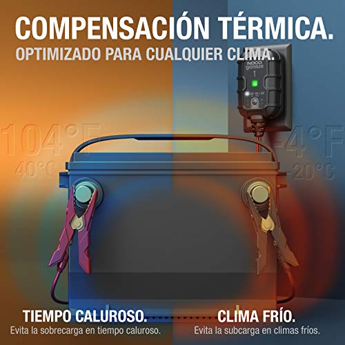 Cargador Inteligente de baterías NOCO GENIUS1 6V y 12V mantenedor automático de litio 4