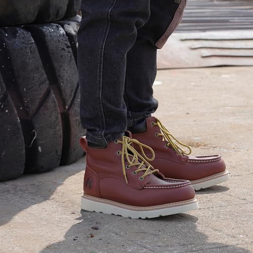Image of Men's 6 inch Slip Resiatant Soft Toe Water Resistant Moc Toe Work Boots