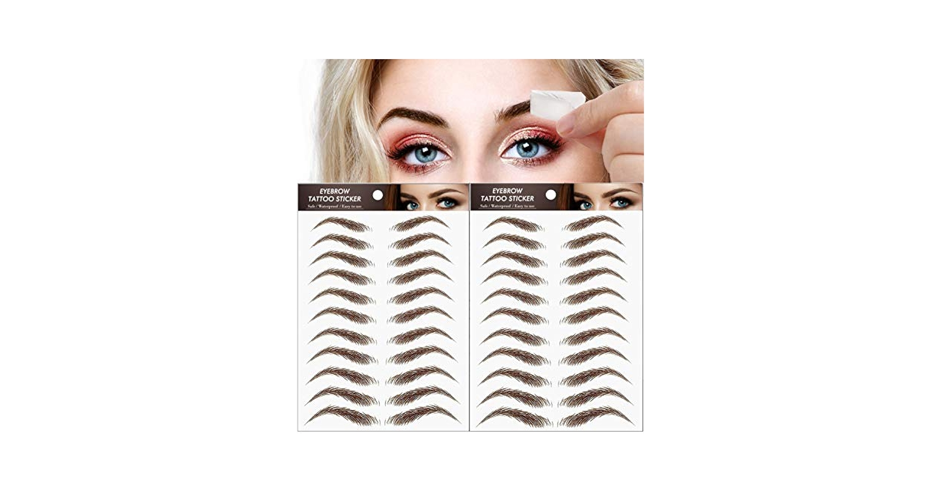 Amazon.com : 22 Pairs Peel Off 4D Eyebrow Tattoo Sticker
