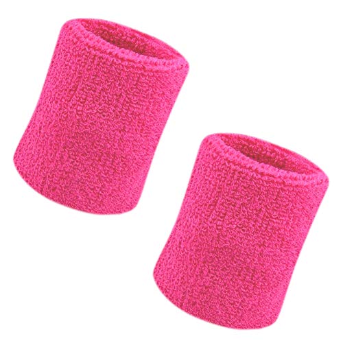 Vidillo Bandeau de Transpiration, 2 Bracelet Bande Sport Poignet, 4 Pouces de Sport Bandeau de Poignet en Coton Doux pour épaissir, pour Le Basket-Ball de Football de Gymnastique