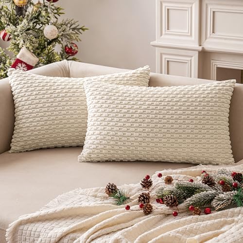 MIULEE Weihnachten Kordsamt Kissenbezug Kissenbezüge Dekorative...