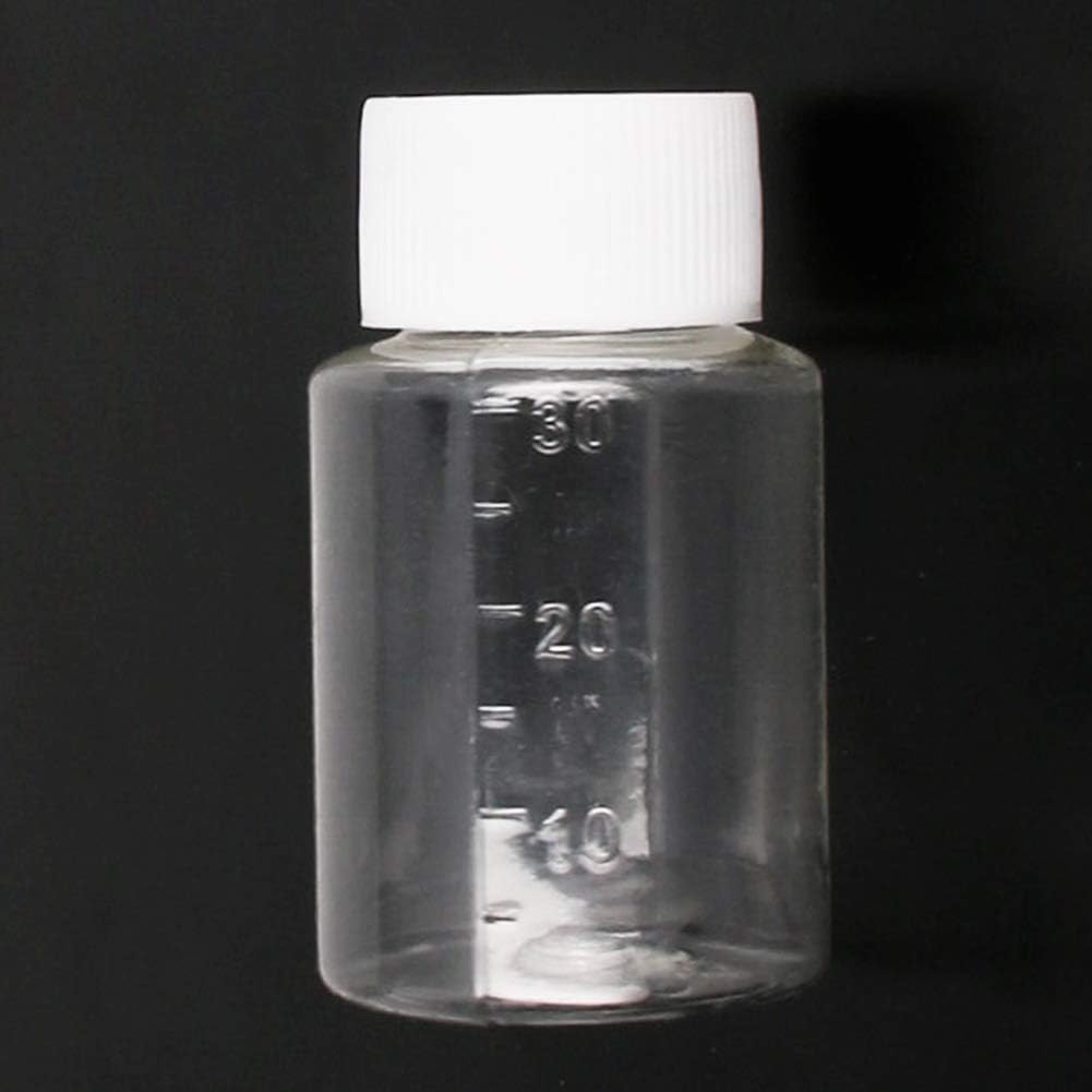 Bettomshin 30Pcs 30ml PE Plastic(Food Grade) Bottles, Wide Mouth Lab Reagent Bottle, Liquid/Solid Sample Seal Sample Storage Container : Industrial & Scientific