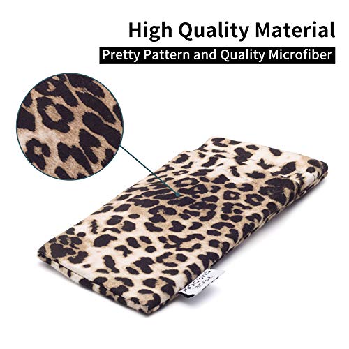 Face Shadow Large Double Eyeglasses Case Squeeze Top Soft Glasses Pouch Microfiber Cell Phone Purse For Women #TOP3