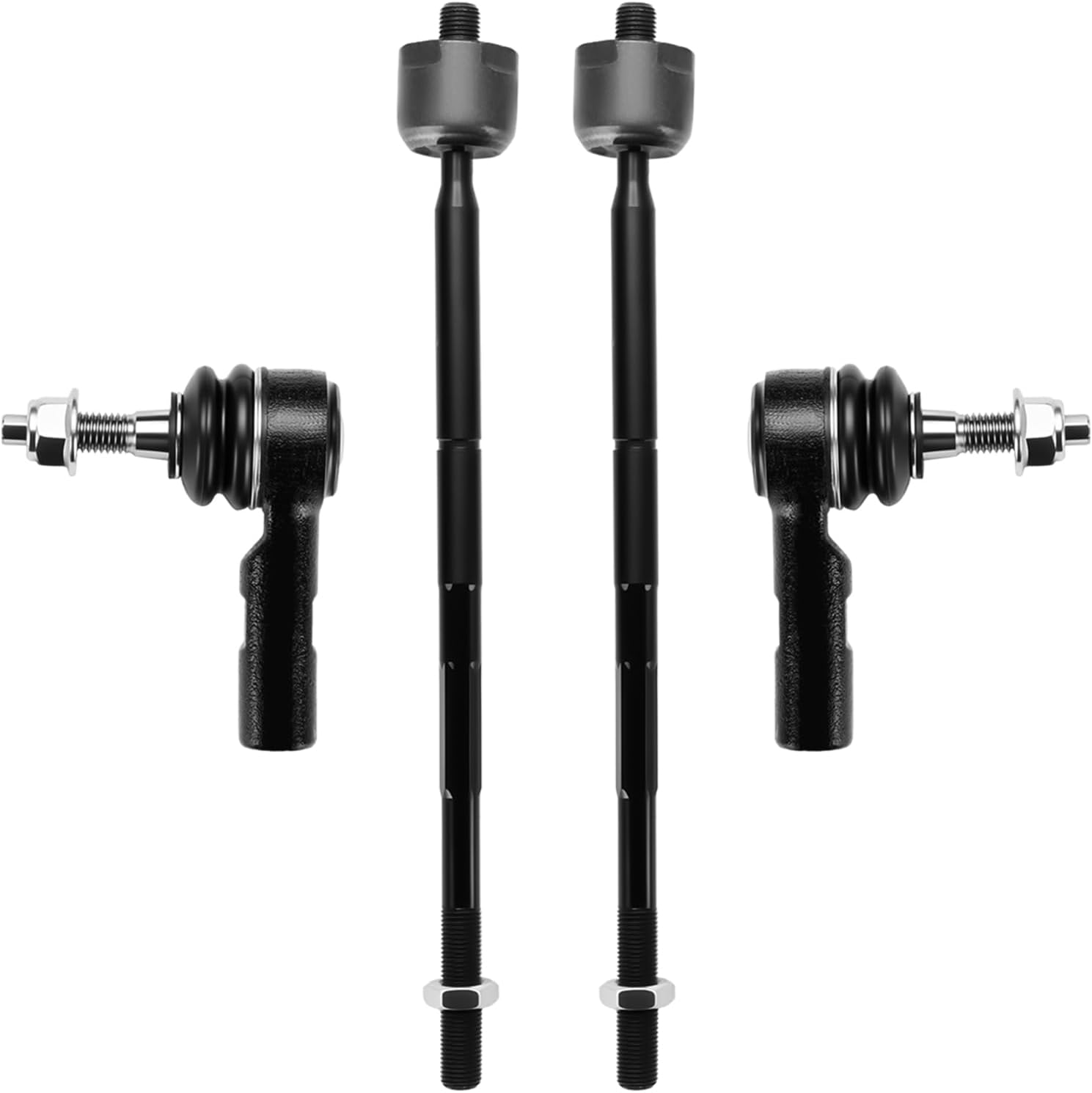 BDFHYK 4pcs Tie Rod Ends Kit Compatible with Chevy Trax 2013-2022,2*Inner tie rod EV800936+2*Outer tie rod ES800970
