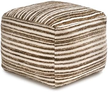 Anji Mountain 16" H x 22" W Handmade Pouf Ottoman for Living Room...
