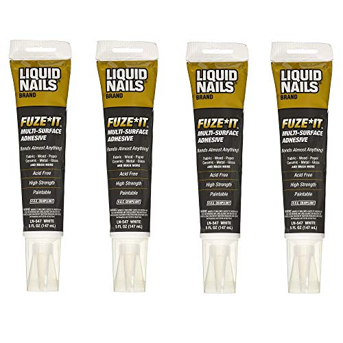 Liquid Nails LN-547 FuzeIt Multi-Purpose Repair Adhesive (5-Ounce), 4 Pack