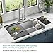 KRAUS Premier 32 3/8 inch Undermount Single Bowl 18-Gauge Stainless Steel Kitchen Sink with Bottom Grid and Strainer, KBU44