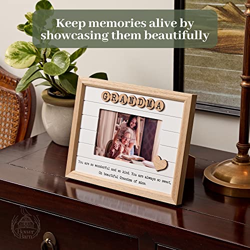Bower Barn Best Grandma Gifts For Mother's Day- Grandma Picture Frame - Birthday Gifts For Grandma From Granddaughter Or Grandson - Gift Idea For Grandmother - 6X4 Picture Frame, Keychain And Card #TOP2