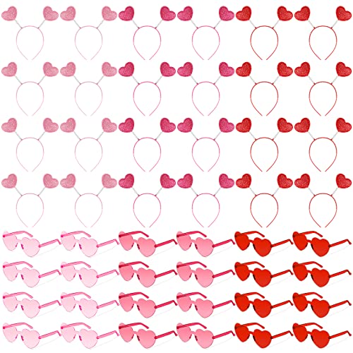 Lunettes de soleil en cœur et serre-têtes romantiques pour célébrer l'amour et le mariage