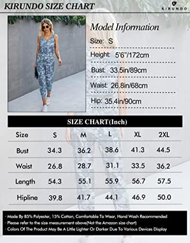 KIRUNDO Ladies's Summer time Jumpsuits Informal Sleeveless Jumpsuit Drawstring Elasitic Waist Romper Pajama 4 51fajCIrfBL. AC