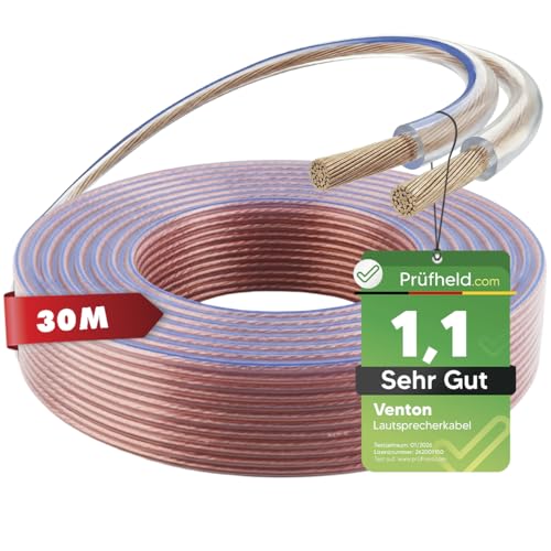 Venton Kabel głośnikowy HQ Pełna miedź 2x2,5 mm² (30 m, 2x2,5 mm²)