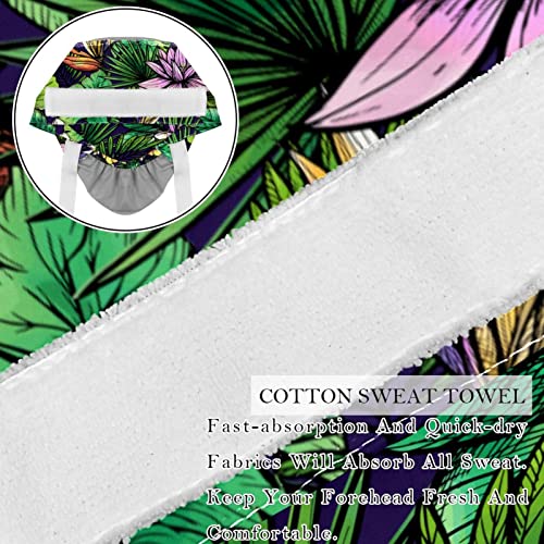 Chapeaux bouffants 2PCS avec bande absorbante et imprimé fleurs