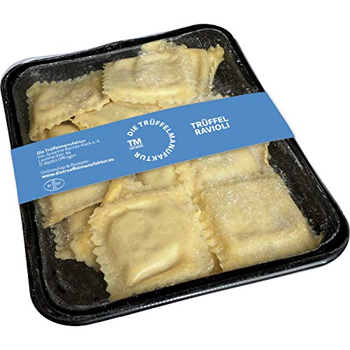 Die Trüffelmanufaktur - Feinkost Trüffel Ravioli mit 3,5 % echtem schwarzem Trüffel, vegetarische...