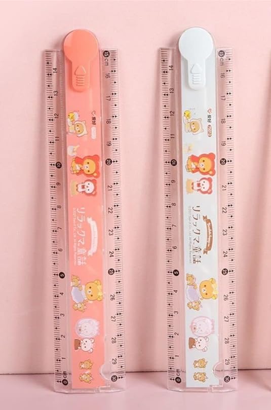 2Pcs Random Cute Cartoon Animal Print Plastic Rulers,Kids Ruler for School,Farmhouse Teacher Prizes Book Markers Students Jungle Animal Party Favor Stationery Drawing Rulers Teaching Materials