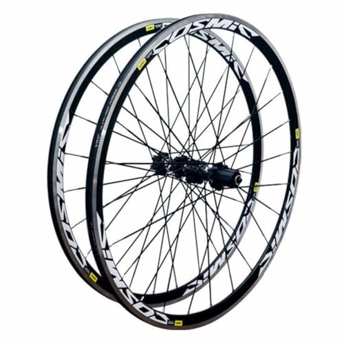 Juego De Ruedas con Freno De Disco para Bici De Carretera 700C, Casete De 7 12 Velocidades, Ruedas Delanteras Y Traseras De Bici, Llanta De Doble Pared 30mm, 100/135mm QR, Válvulas Presta