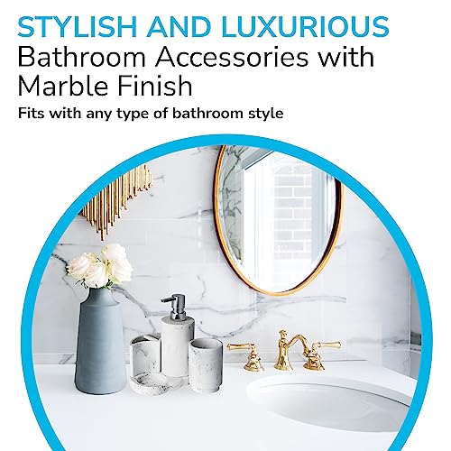 Blue Canyon Arezzo Set of Bathroom Accessories, 4 in 1 Bathroom Set, Accessories Include Soap Dispenser, Tumbler - Image 3