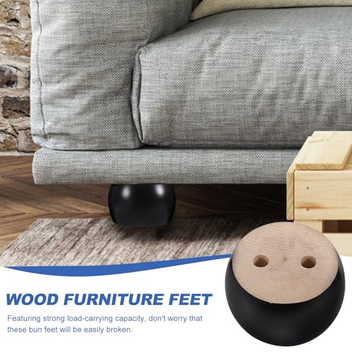 Patas de madera redondas INOOMP para elevar y transformar el sofá o los armarios de tu salón 4