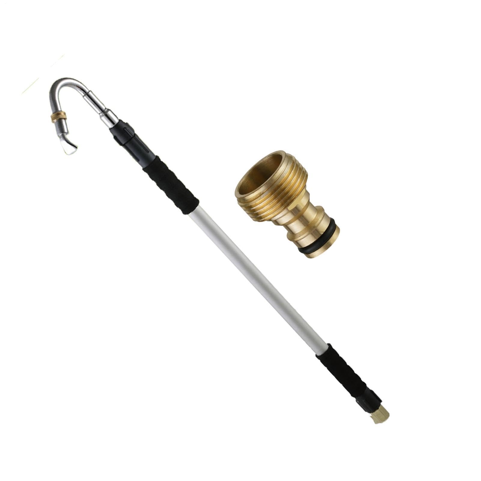 Limpiadora De Canalones, Telescópica, 105-170 Cm, Limpiador De Alero | De Limpieza De Canalones Telescópica De Acero Inoxidable Y Aluminio, Poste Extensible De 105-170cm Para Aleros, Parede