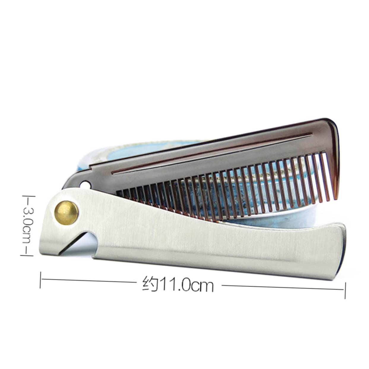 OHPHCALL Beard Comb for Men Hair Comb Wide Teeth Stainless Steel for Hair Styling
