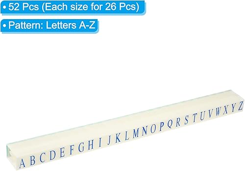 Miniatura 3 de PATIKIL Sellos de letras desmontables, 2 juegos de sellos del alfabeto de la A a la Z, juego de combinación de sellos iniciales, tamaño de fuente de