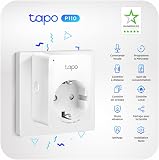 Tapo Prise Connectée Alexa WiFi, Suivi de Conso 16A Type F P110 4 pièces - 2