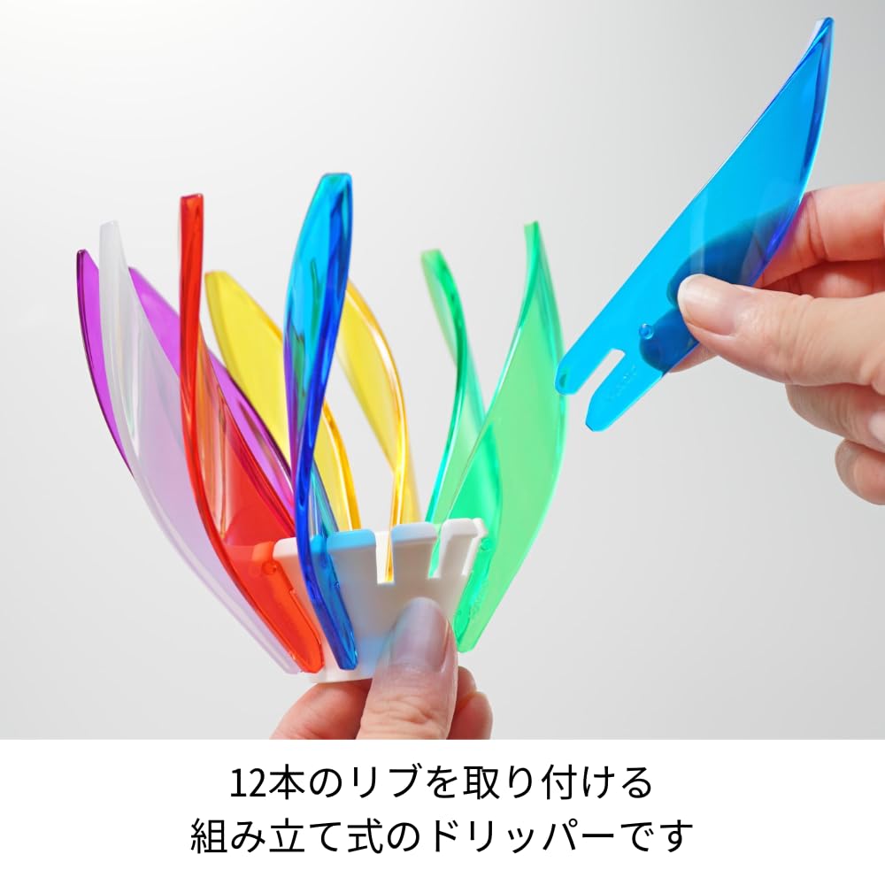 HARIO V60 VDSU-02-NJ Dripper SUIREN 02 Rainbow, per 1-4 tazze, caffè, arcobaleno a goccia, colorato