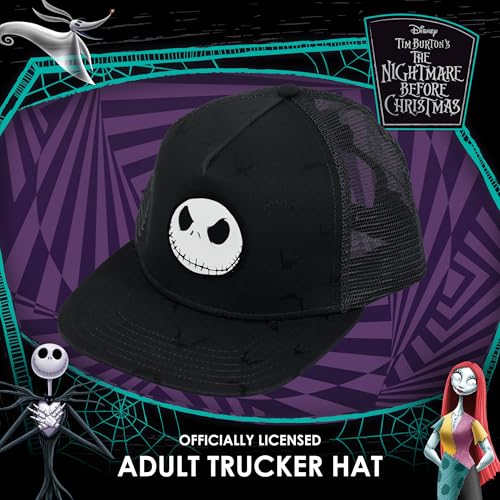 Image of Disney The Nightmare Before Christmas, Jack Skellington Adjustable Baseball Cap, Black, One Size