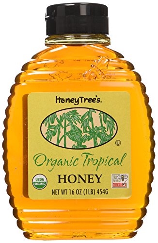 HoneyTree Organic Tropical Honey, 16 Ounce (Pack of 6)