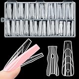 Kiiwah 180 Stück Sandwich Dual Nail Form, Polygel Nägel Set Nagelverlängerung Verlängerung Sandwich Dual Tips für Anfänger Profis (Ballett)