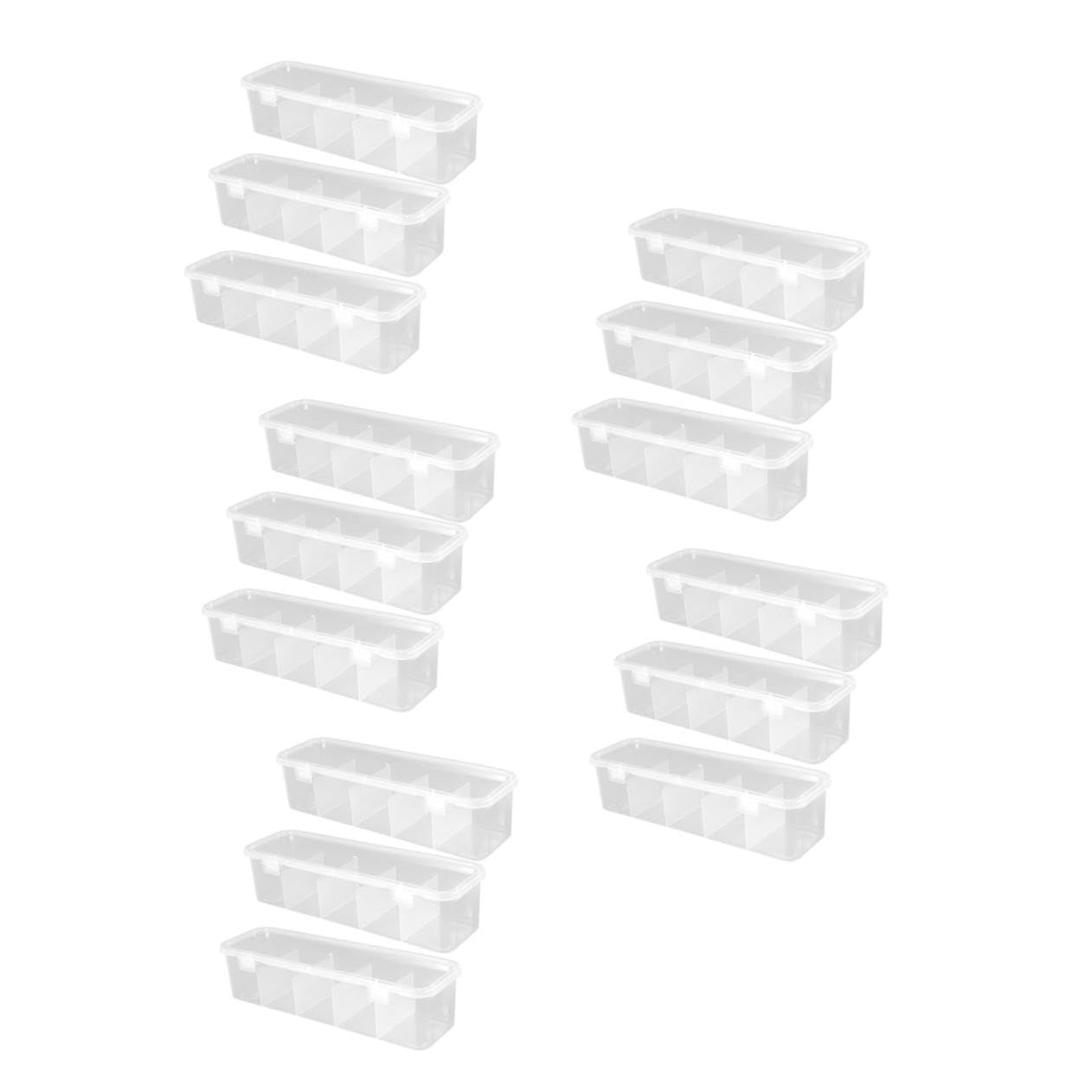 Healeved 15 Stück Teiliges Multi-fach Organizer Haargummis und Haar-accessoires Kompakt mit Deckel Platzsparend Stilvoll für Zuhause und Unterwegs zur Ordentlichen Aufbewahrung und