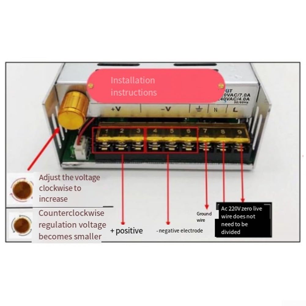 Alimentatore DC 0-24V 20A 480W Display digitale regolabile | Display digitale, regolazione precisa della tensione, intervallo di regolazione 0-24V, per laboratori e officine