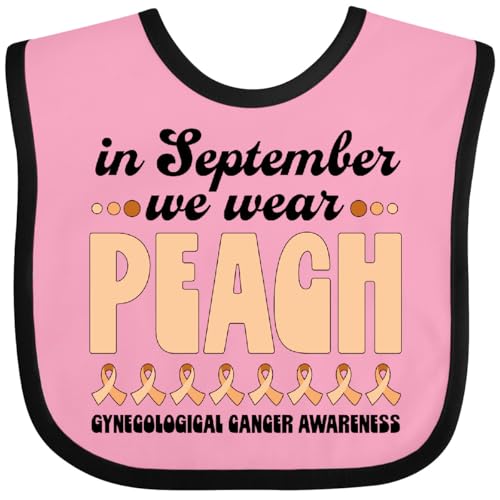 inktastic in September We Wear Peach- Gynecological Cancer Awareness Baby Bib
