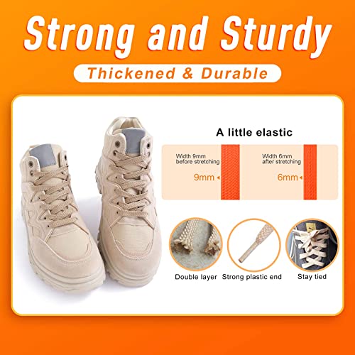 Image of VSUDO 2 Pairs Double Layer Flat Sneaker Shoe Lace, Flat Shoelace /Shoe String