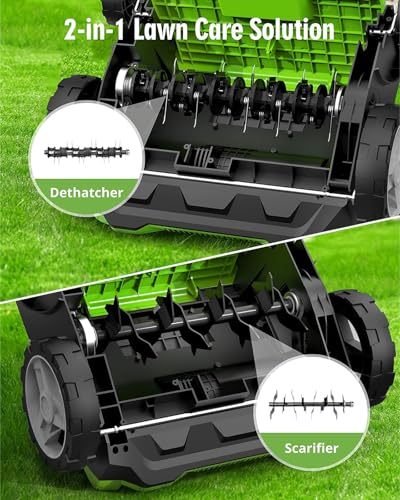 Uut UUT-TH001 Electric Dethatcher Scarifier 2-In-1 Lawn Scarifier thumb #3